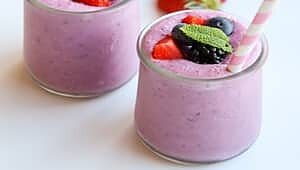 Blåbär och banan smoothie