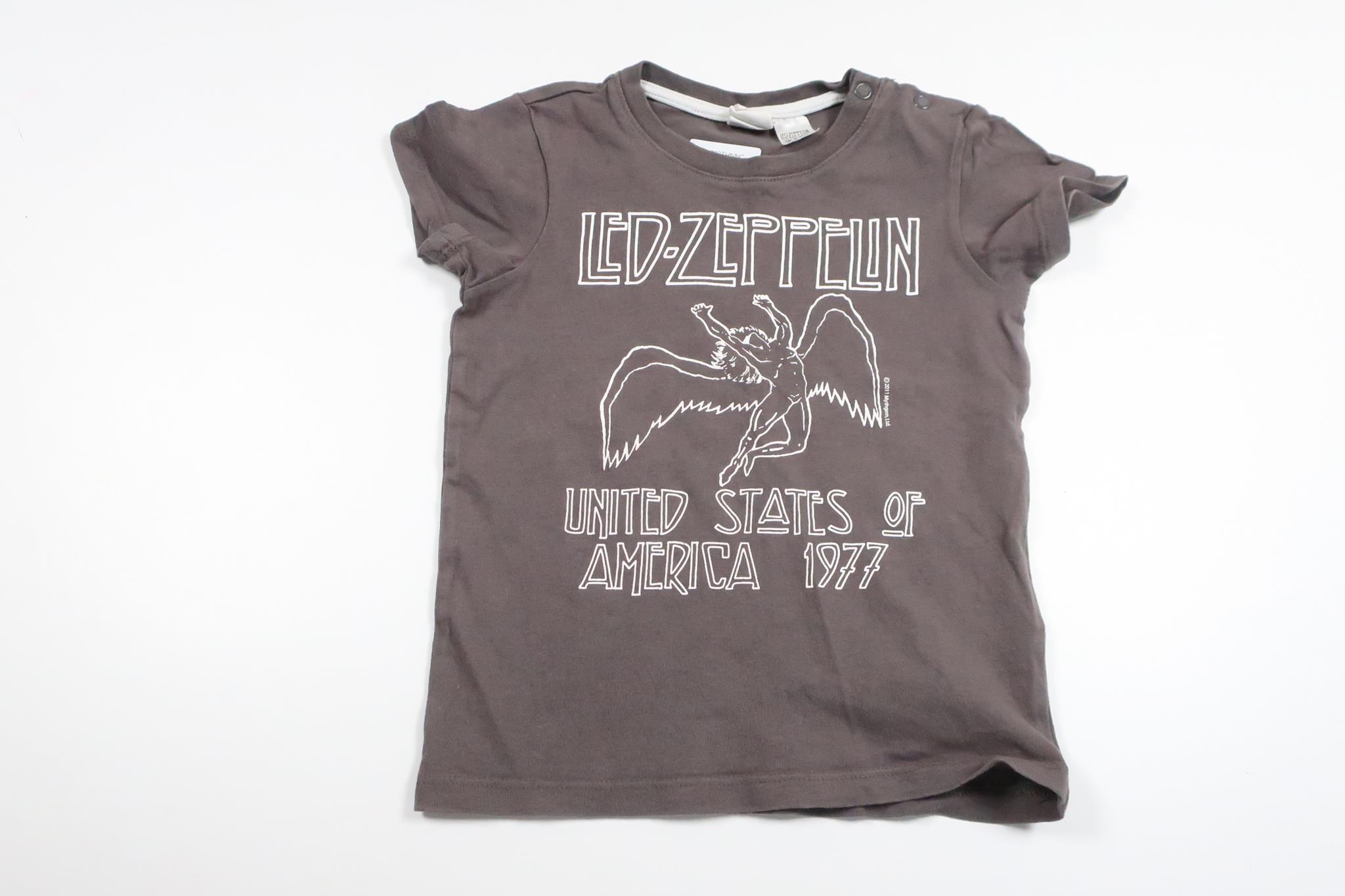 T shirt Led Zeppelin fran H M Storlek 80 Gra Glam Up Kids