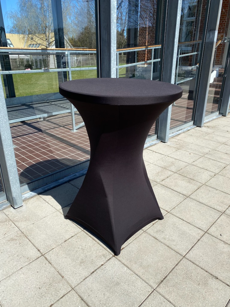 Ståbord med överdrag, vitt/svart