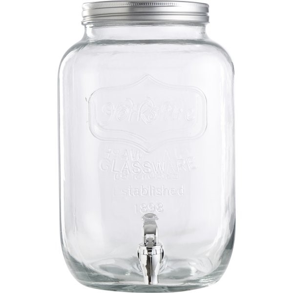 Glasbehållare med tappkran 8L