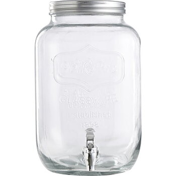 Glasbehållare med tappkran 8L