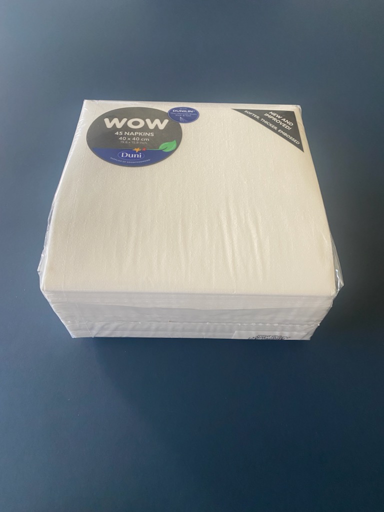 Pappersservett vit 45-pack