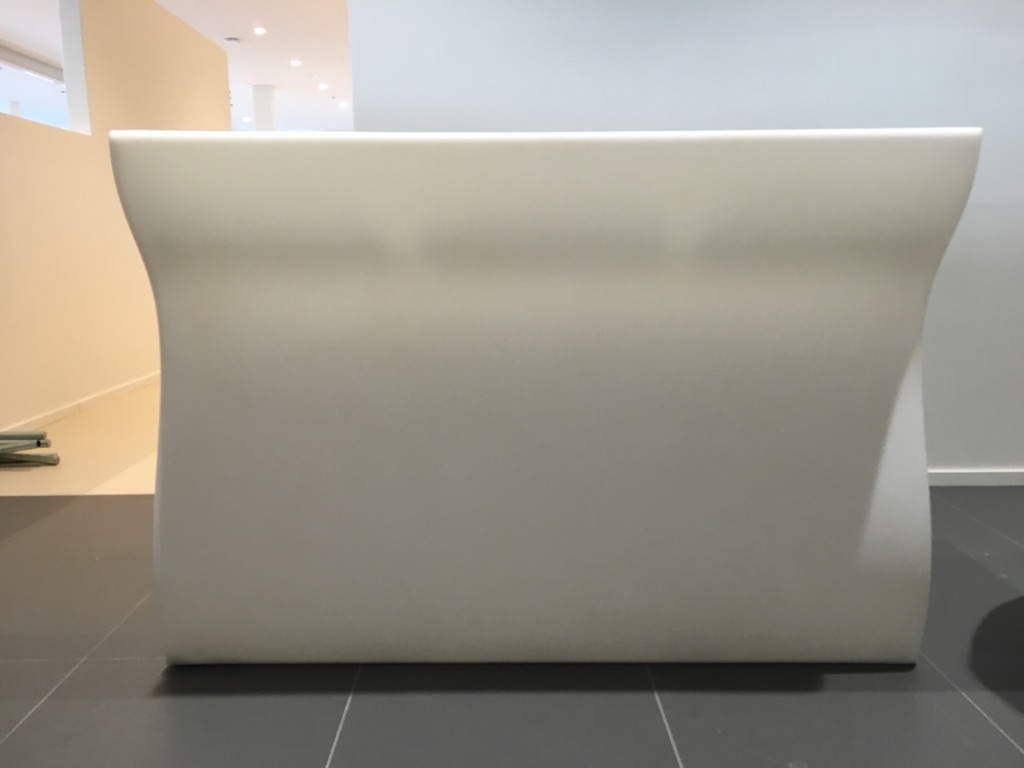 Bardisk, vit med belysning, 160cm
