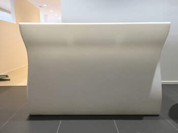 Bardisk, vit med belysning, 160cm