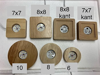 LED-lampa, Kvadrat, med kant och växlande färg