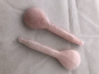 Gua sha Sked / Spets Rosenkvarts