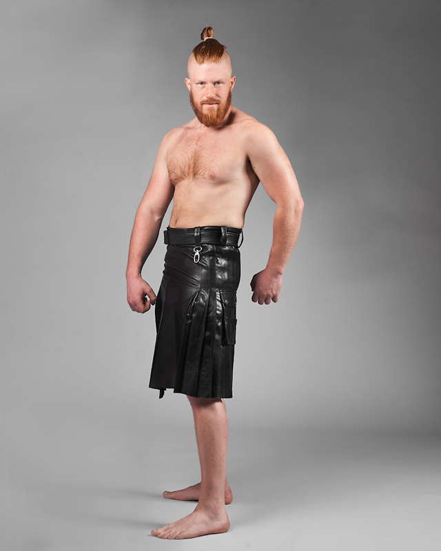 Black Leather Kilt