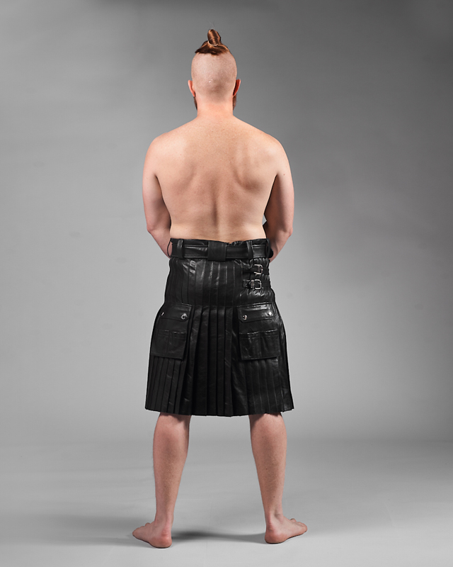 Black Leather Kilt