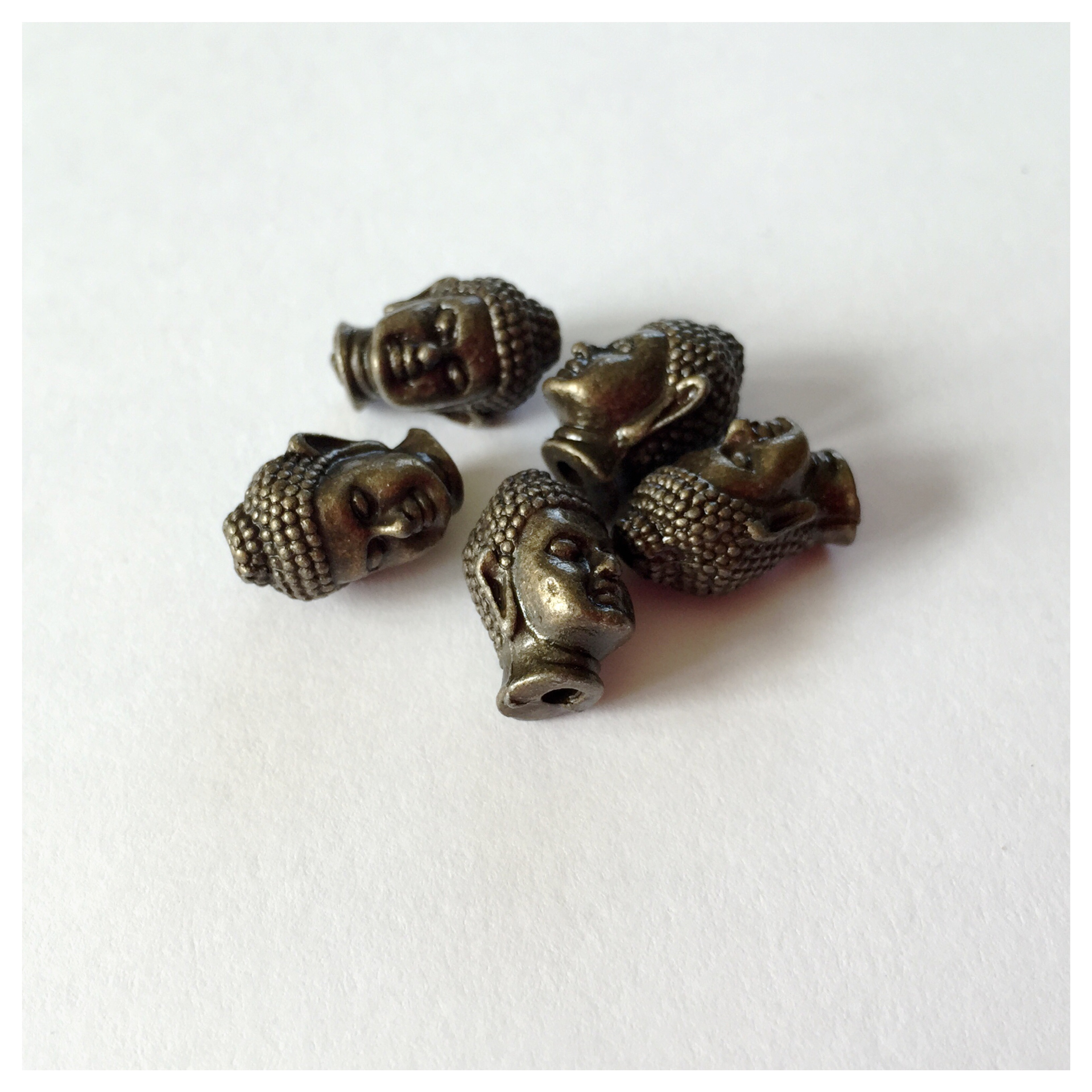 Buddha-huvud -1st, bronston, 1,3cm x1cm, 