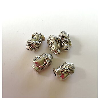 Buddha-huvud -1st, silverton, 1,3cm x1cm, 