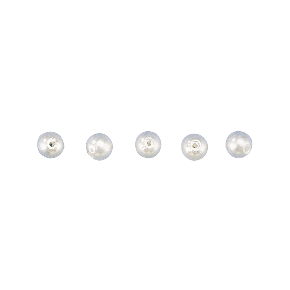 Vit 8mm, 32st, vaxpärlor, Rayher