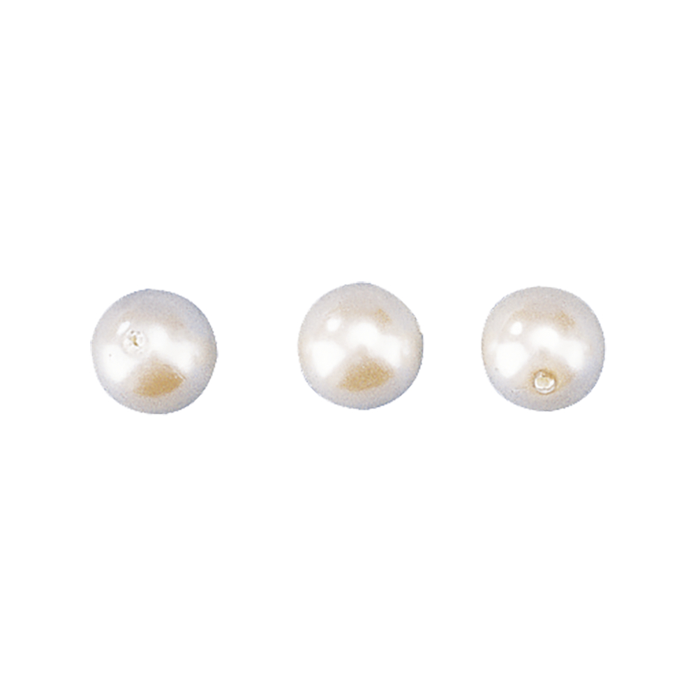 Vit 10mm, 16st, vaxpärlor, Rayher