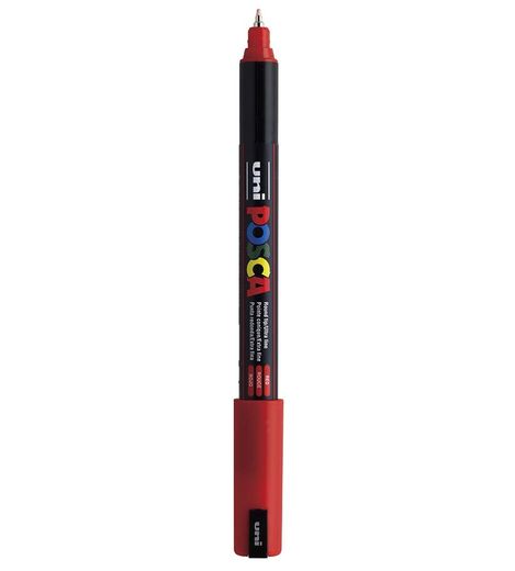 Röd, Posca penna, 0,7mm,