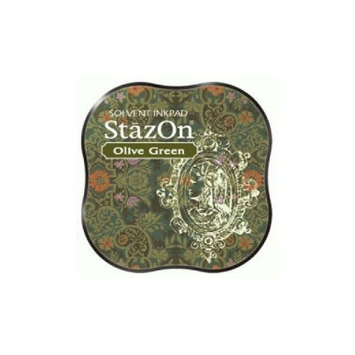 Grön - Olive Green, StazOn Midi Pad, Tsukineko, 