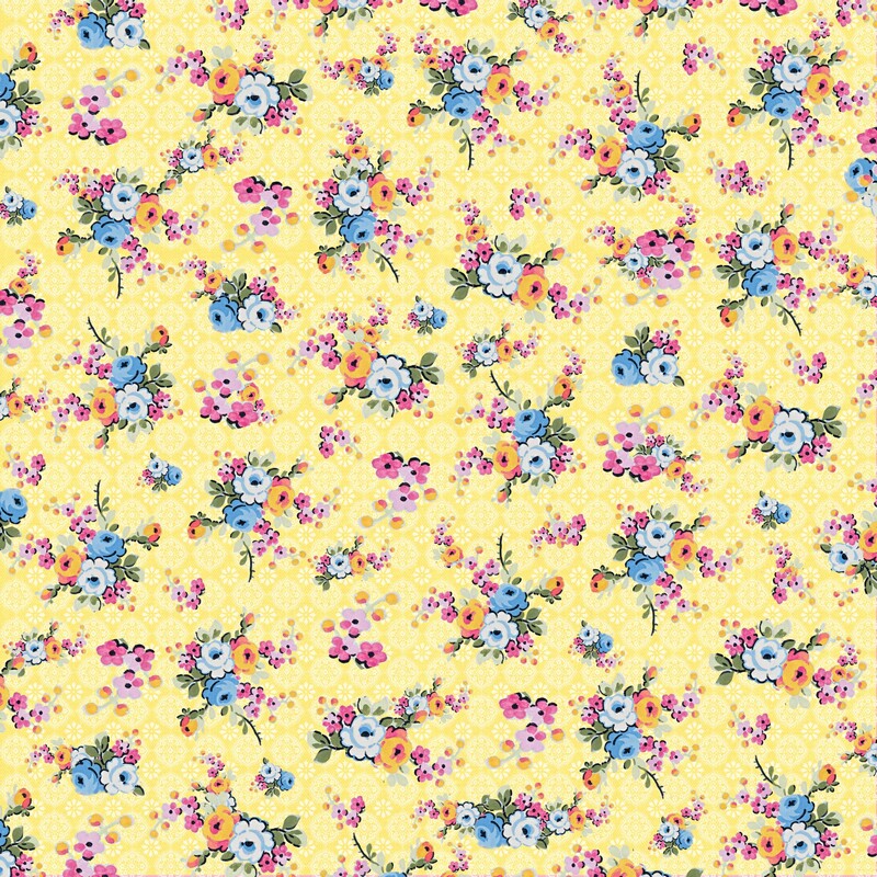 Bloomscape Yellow Glitter, 12"x12", Ensidigt, K and Company
