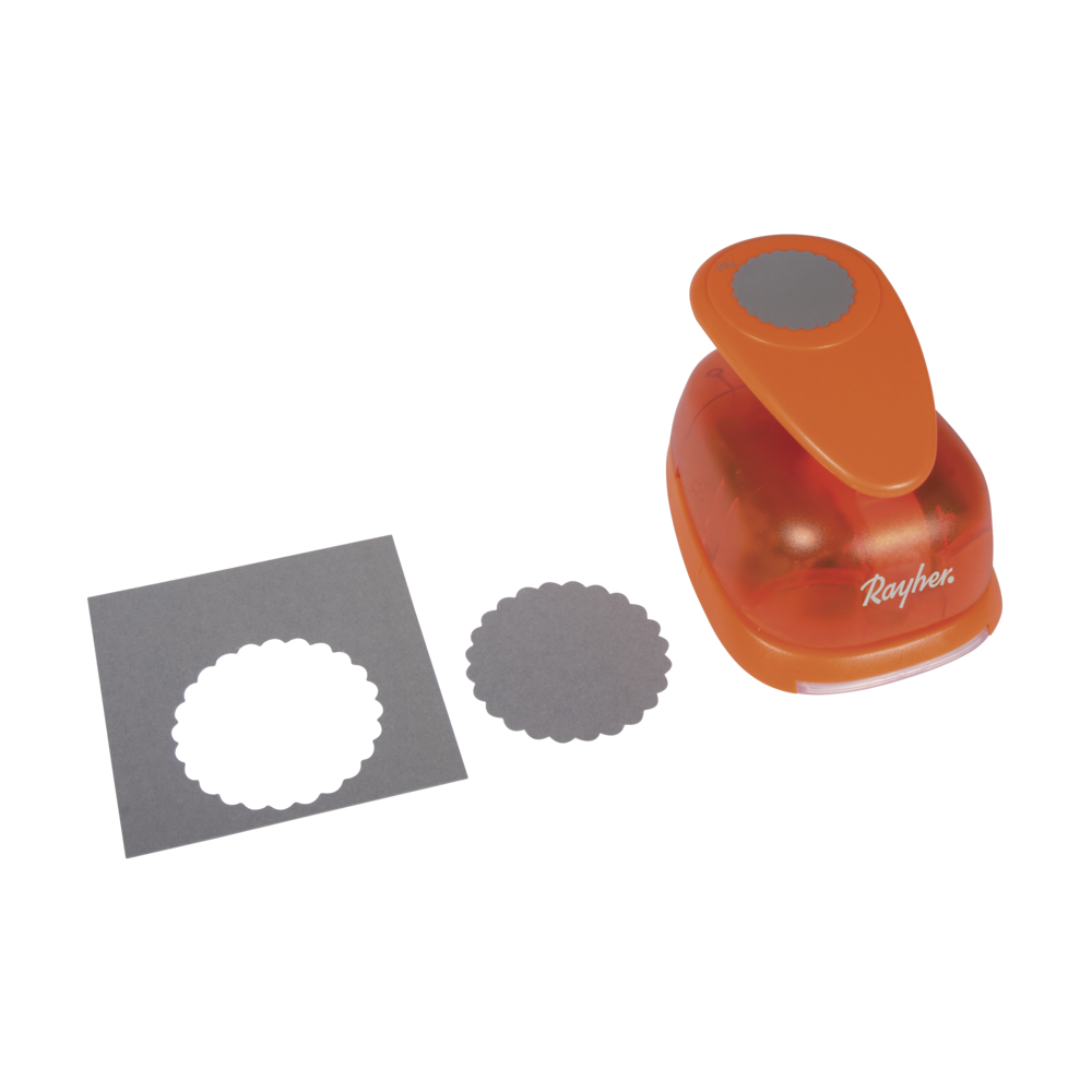 Rund med dekorkant - motivstans - ø 6,35 cm, Rayher - 2