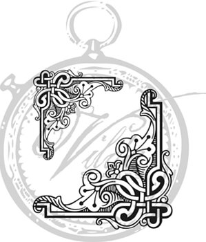 Två dekorativa Hörn, Vilda Stamps,
