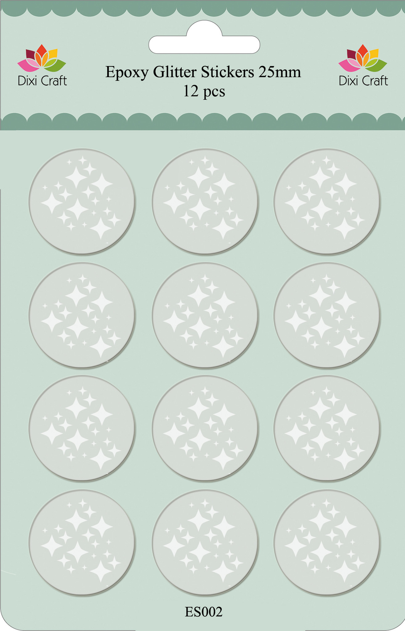 Epoxystickers - Glitter, 25mm, 12st, Dixi Craft