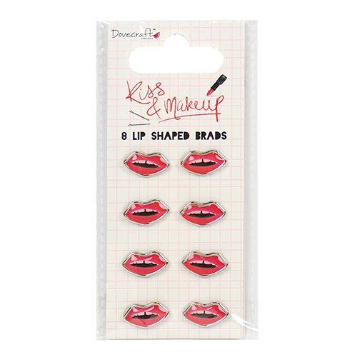 Kiss & Makeup Brads, 8st, Dovecraft