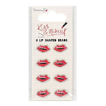 Kiss & Makeup Brads, 8st, Dovecraft