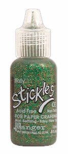 Holly, Stickles Glitter Glue, Ranger Ink