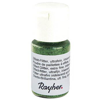 Glitter extra fint - grön, 10ml, Rayher