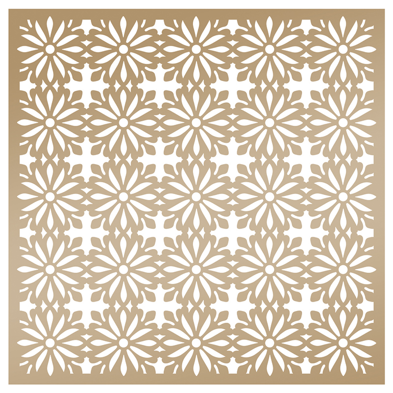 Daisy Batik Stencil, 8x8", Anna Griffin, Couture Creations, 