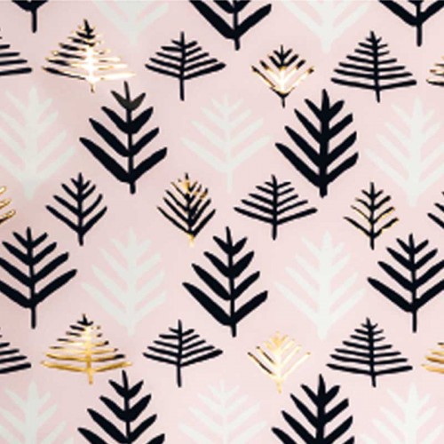 Granar rosa/guld/svart Omslagspapper, Rico Design, - 2