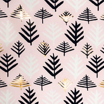 Granar rosa/guld/svart Omslagspapper, Rico Design,
