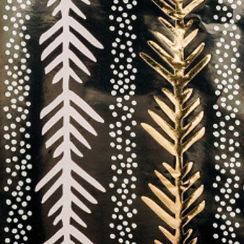 Granar svart/guld/vit Omslagspapper, Rico Design,