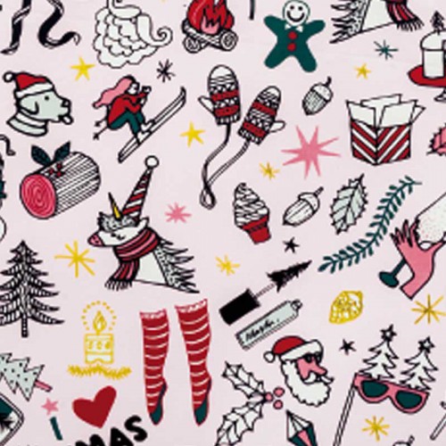 X-mas! Rosa Omslagspapper, Rico Design, - 2