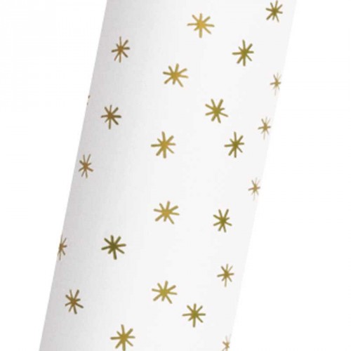 Stjärnor Vit/Guld Omslagspapper, Rico Design,