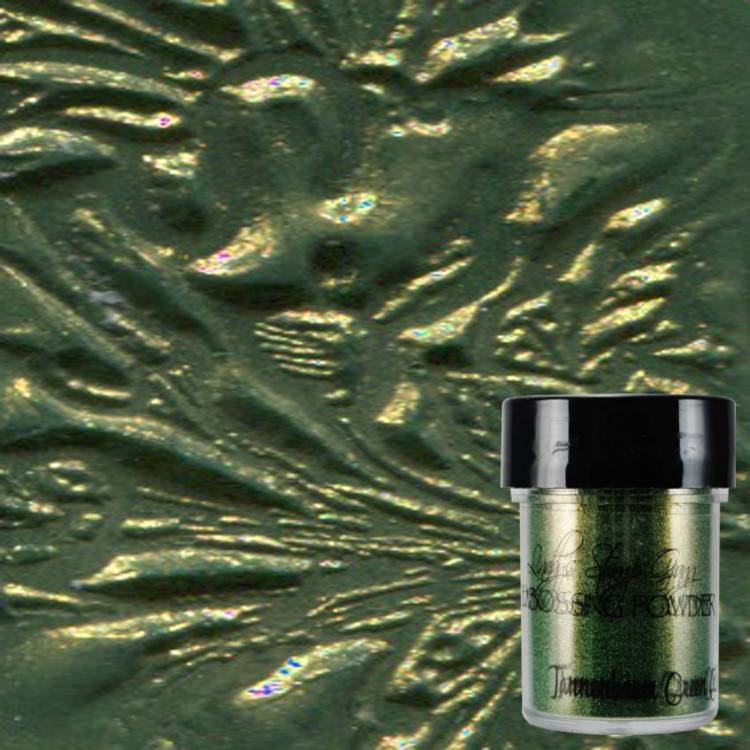 Tannenbaum Green Gold, Embossing Powder, Lindy's Stamp Gang