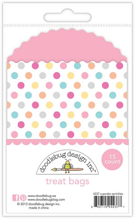 Cupcake Sprinkles 15st, Treat Bags, Doodlebug