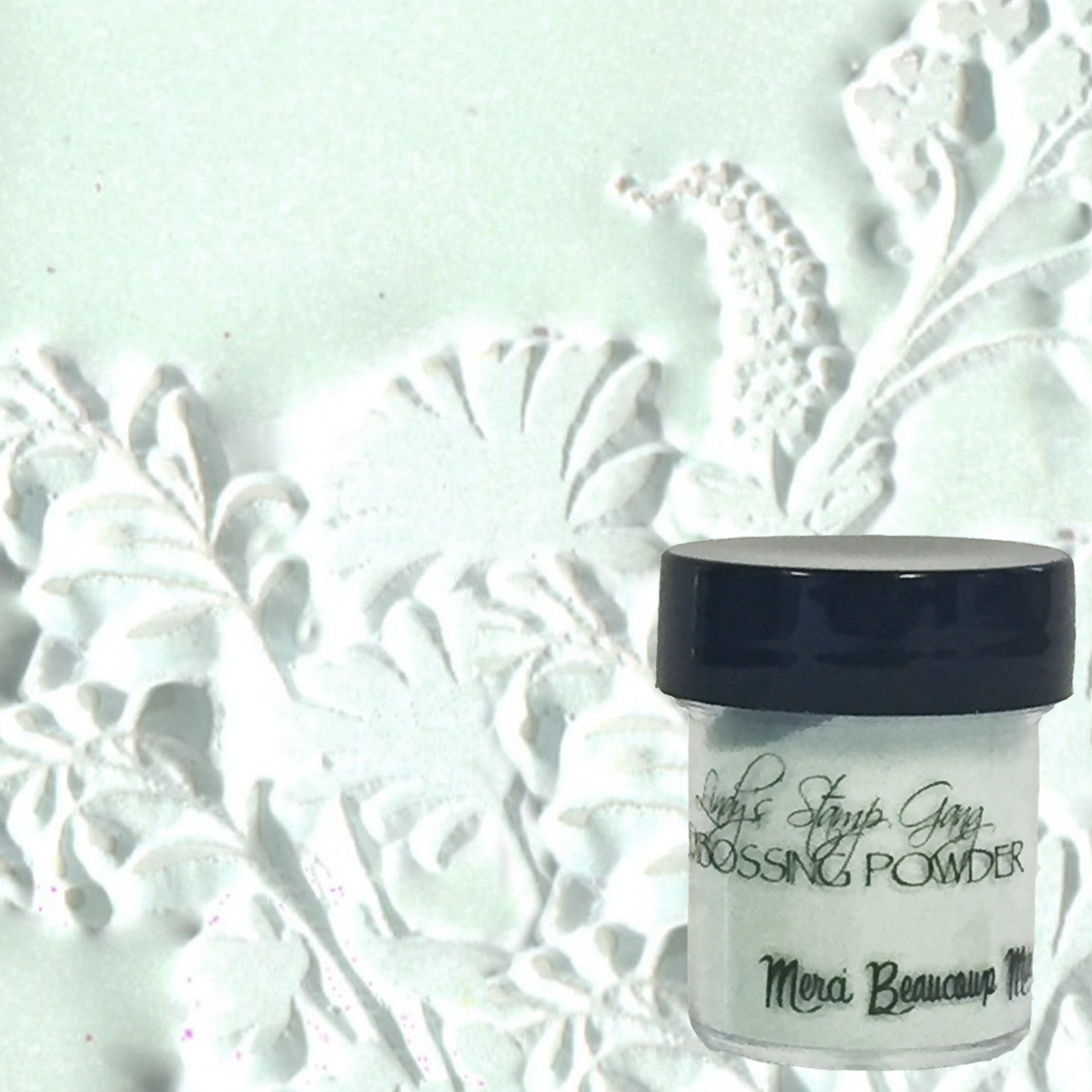 Merci Beaucoup Mint, Embossing Powder, Lindy's Stamp Gang