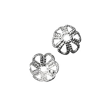 Platinum, Filigran pärlhattar ø 6mm, 25st, Rayher