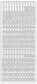 Siffror, stickers, GULD, 10mm
