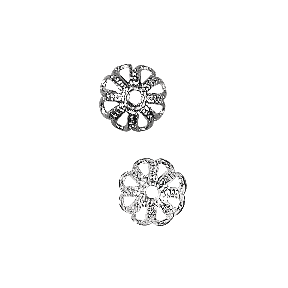 Platinum, Filigran pärlhattar ø 7mm, 20st, Rayher