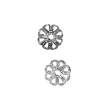 Platinum, Filigran pärlhattar ø 7mm, 20st, Rayher
