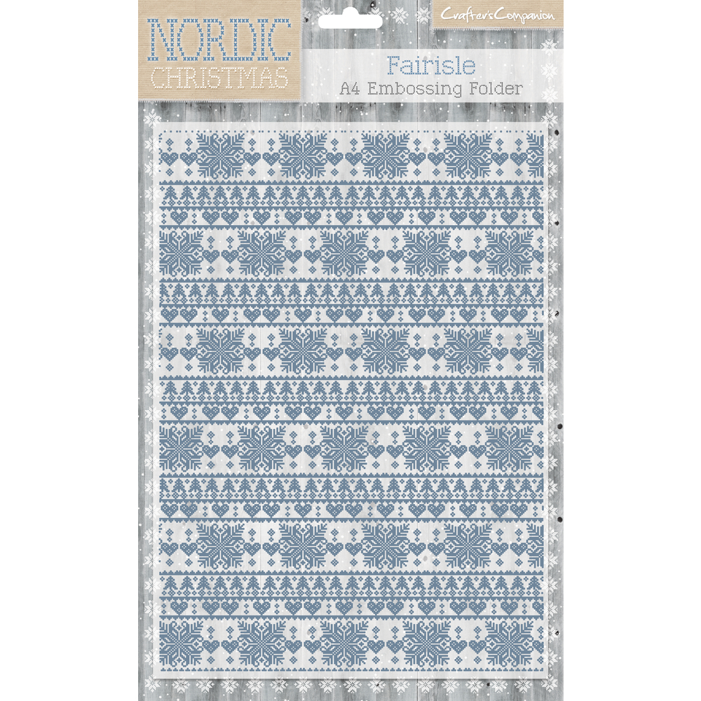 Nordic Christmas  A4, Embossing Folder, Crafter´s Companion