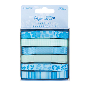 Dekorativa band, 10 mm, 6 x 1 m, Capsule Collection, Blueberry Pie