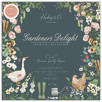 Gardeners Delight, 6x6" block,  Craft Consortium 