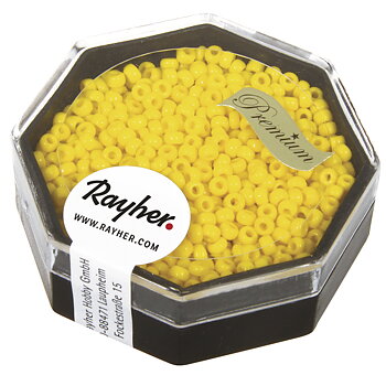Gul - guld, ø2,2mm, 8g, Rocailles - Premium, MIYUKI, Rayher