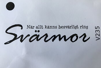 När allt känns besvärligt, ring svärmor, Vilda Stamps,