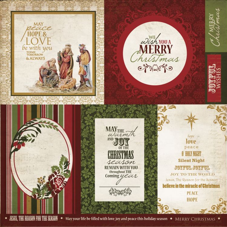 Blessing - Holy Night Collection, 12x12", dubbelsidigt, Kaisercraft Papers