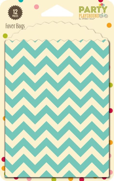 Blue Chevron, Godispåsar/ Presentpåsar, 12 st., Jillibean Soup