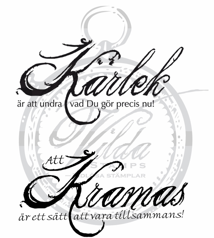 Kärlek är att undra..., Att kramas är ett..., Vilda Stamps,