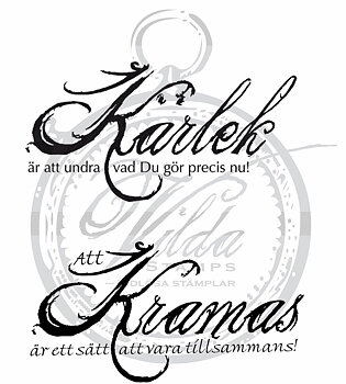 Kärlek är att undra..., Att kramas är ett..., Vilda Stamps,