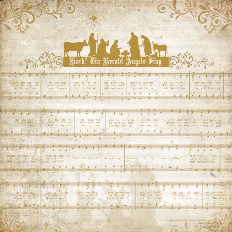 Angels - Holy Night Collection, 12x12", dubbelsidigt, Kaisercraft Papers