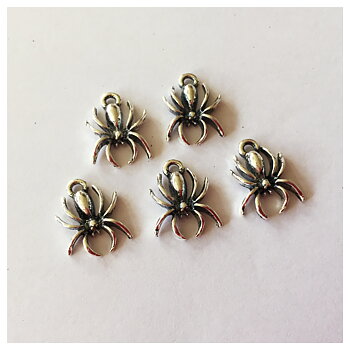 Spindlar, silverton, 1,5 x 2cm, 5st